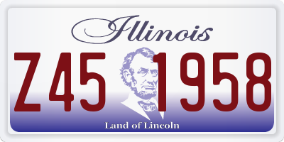 IL license plate Z451958