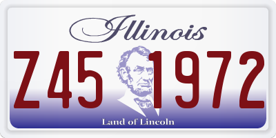 IL license plate Z451972