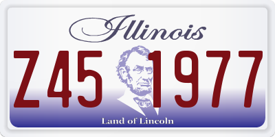 IL license plate Z451977