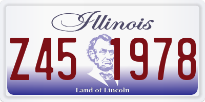 IL license plate Z451978