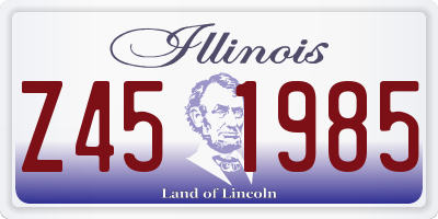 IL license plate Z451985