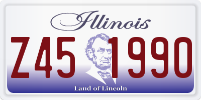 IL license plate Z451990