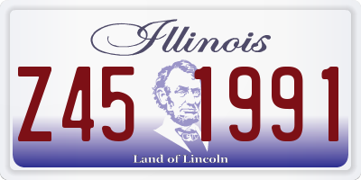IL license plate Z451991