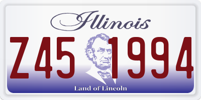 IL license plate Z451994