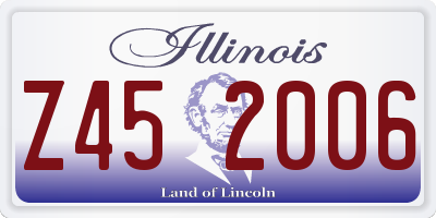 IL license plate Z452006