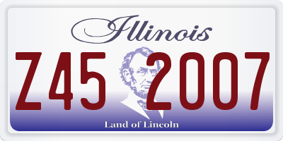 IL license plate Z452007