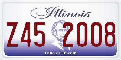 IL license plate Z452008