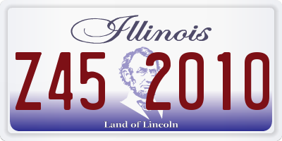 IL license plate Z452010