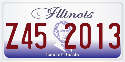IL license plate Z452013