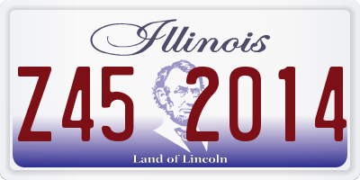 IL license plate Z452014