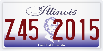 IL license plate Z452015