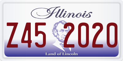 IL license plate Z452020