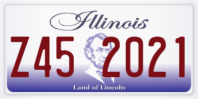 IL license plate Z452021