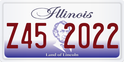 IL license plate Z452022