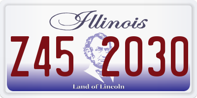 IL license plate Z452030