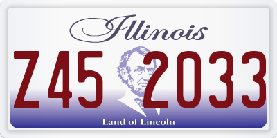 IL license plate Z452033