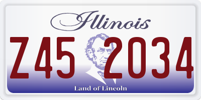 IL license plate Z452034