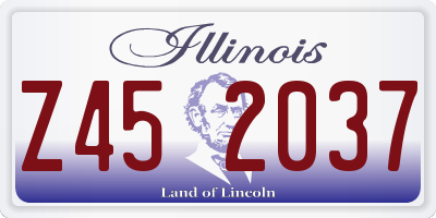 IL license plate Z452037