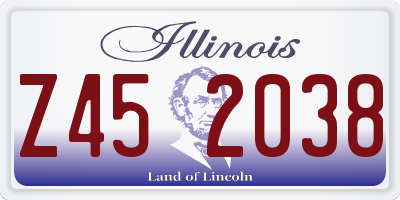 IL license plate Z452038