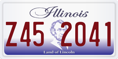 IL license plate Z452041