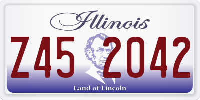IL license plate Z452042