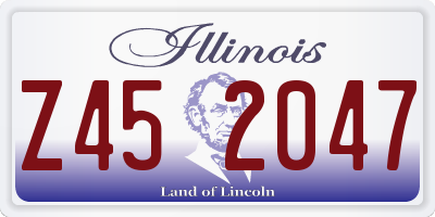 IL license plate Z452047
