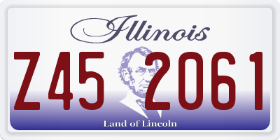 IL license plate Z452061