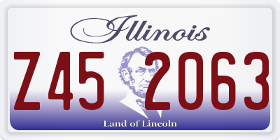 IL license plate Z452063