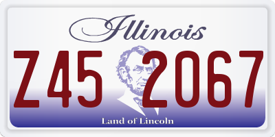 IL license plate Z452067
