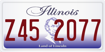 IL license plate Z452077