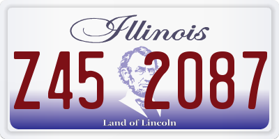 IL license plate Z452087