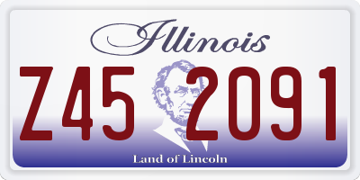 IL license plate Z452091