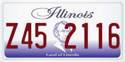 IL license plate Z452116