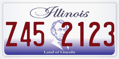 IL license plate Z452123