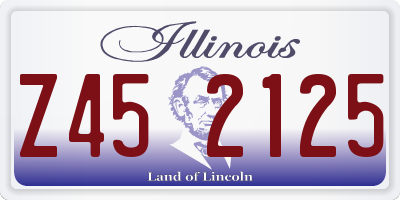 IL license plate Z452125