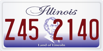 IL license plate Z452140