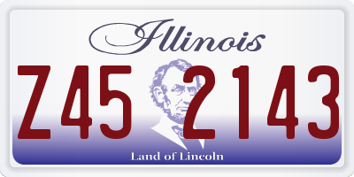 IL license plate Z452143