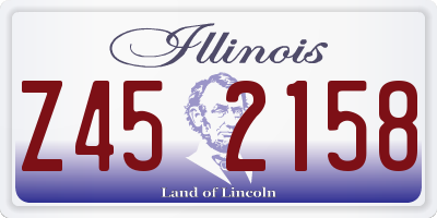 IL license plate Z452158