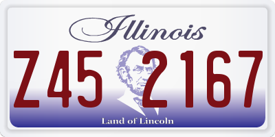 IL license plate Z452167