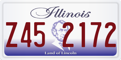 IL license plate Z452172
