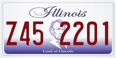 IL license plate Z452201