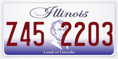 IL license plate Z452203