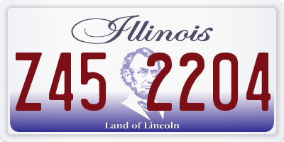 IL license plate Z452204