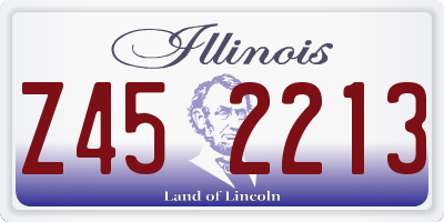 IL license plate Z452213