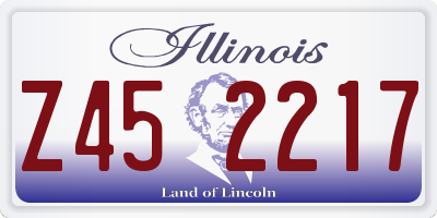 IL license plate Z452217