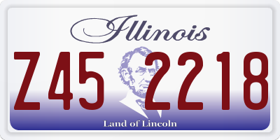 IL license plate Z452218