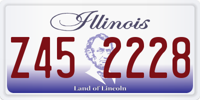 IL license plate Z452228