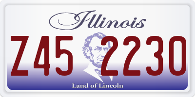 IL license plate Z452230