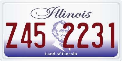 IL license plate Z452231