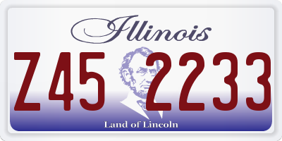 IL license plate Z452233